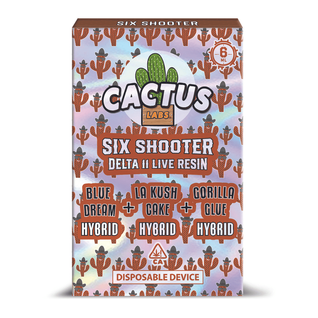 Cactus Labs Six Shooter Disposable - 6g (Live Resin Delta 11)
