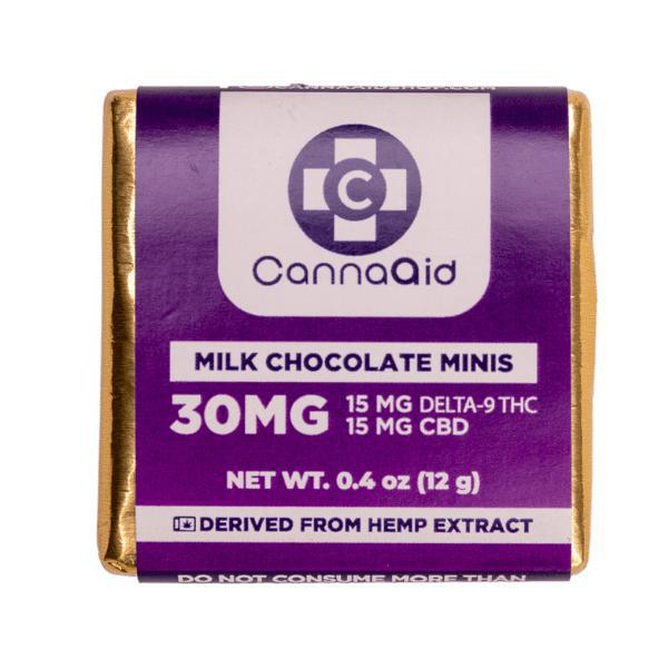 CannaAid Chocolate Mini - 30mg (15mg Delta 9 + 15mg CBD)