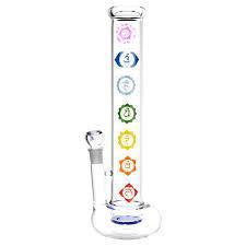 Hollow Base Chakra Water Pipe - 14"