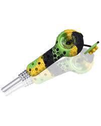 Honey Bee Hand Pipe with Straw