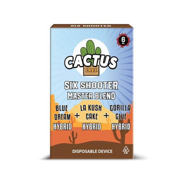 Cactus Labs Six Shooter Master Blend Disposable - 6g (Delta 11+ HHC + THC-O + Delta 8)