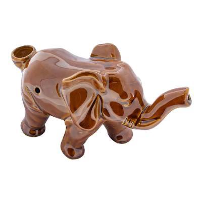 Ceramic Lucky Elephant Pipe - 3.5"