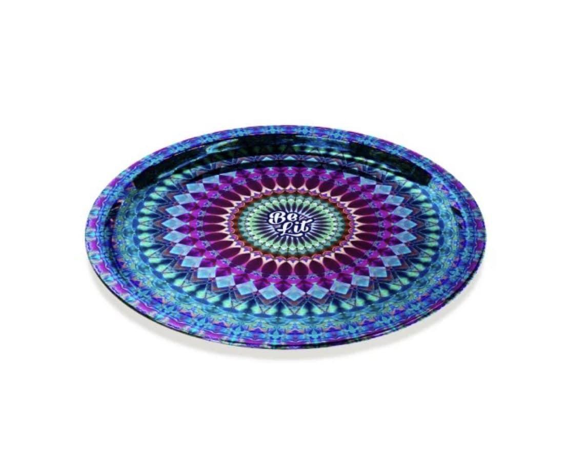Be Lit Rolling Tray - Round