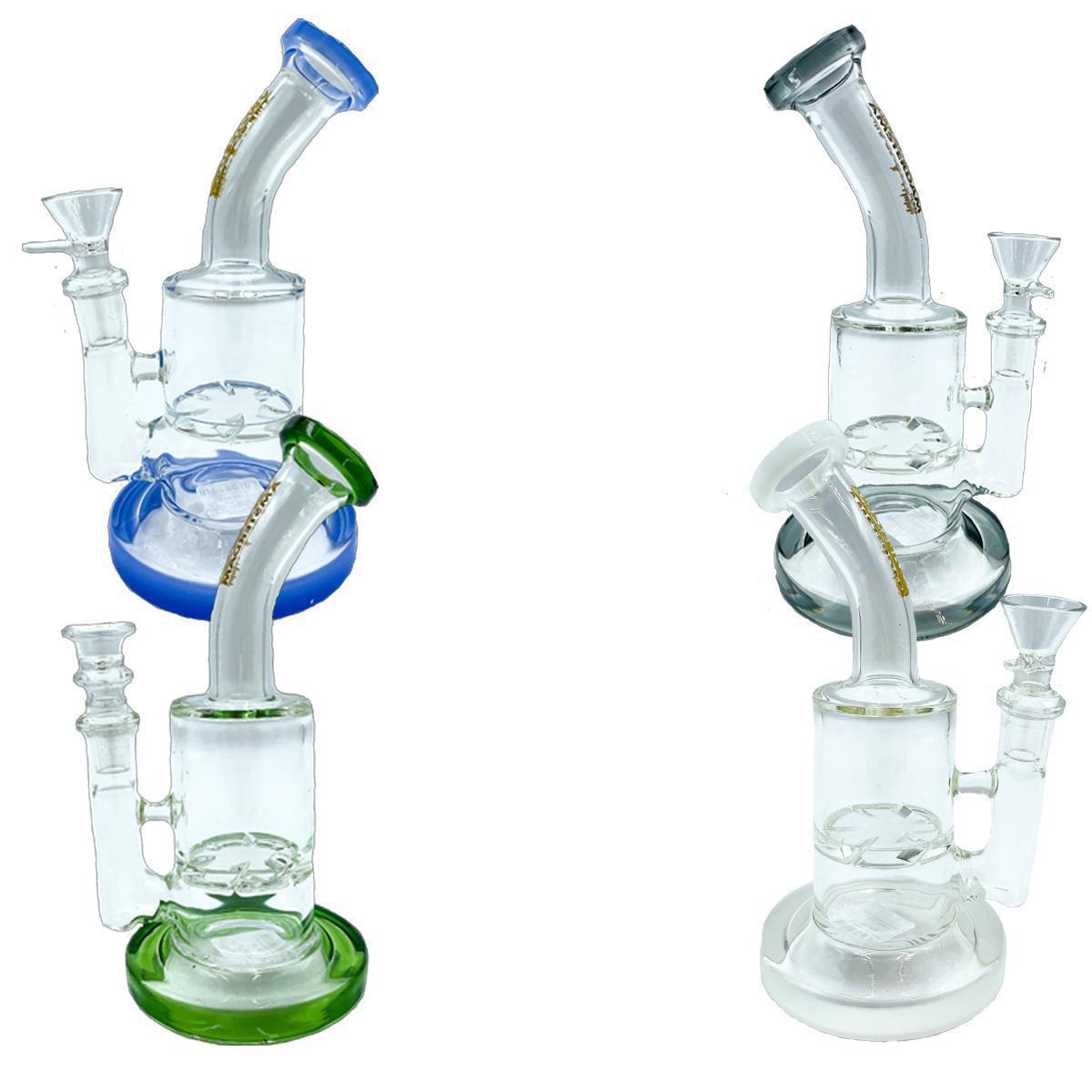 Amsterdam Glass Bent Turbine Water Pipe - 8"