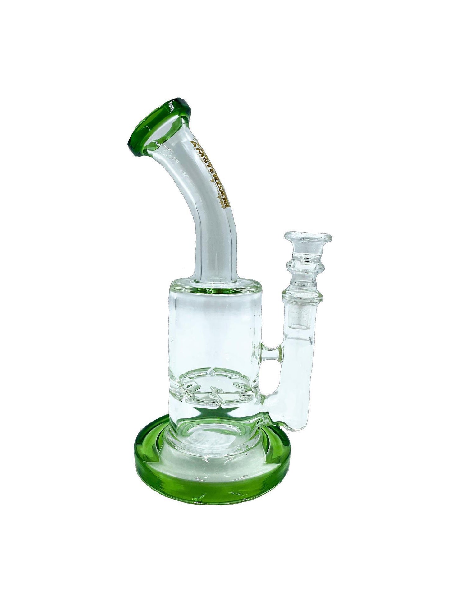 Amsterdam Glass Bent Turbine Water Pipe - 8"