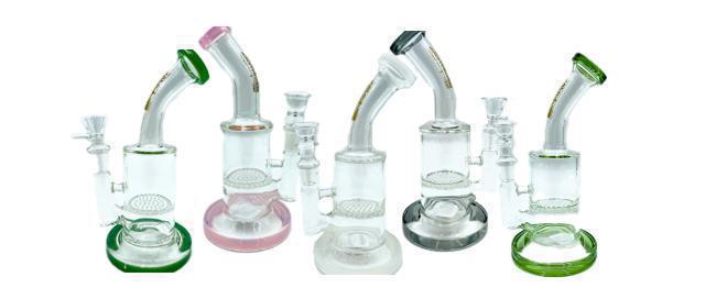 Amsterdam Glass Bent Honeycomb Rig - 7.5"