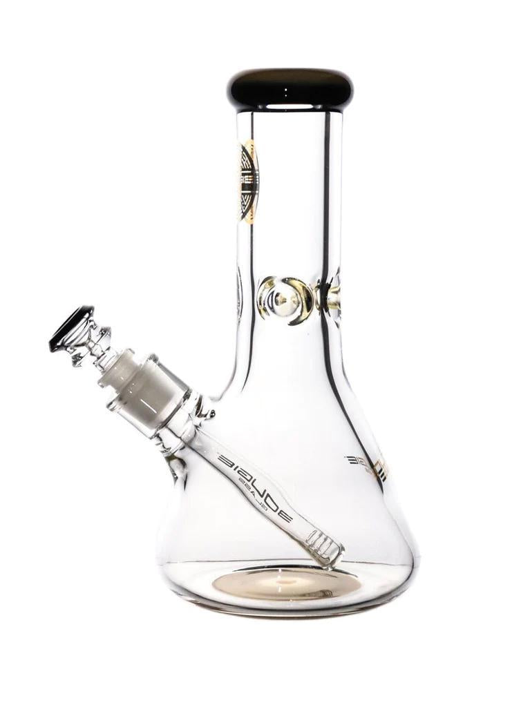 Bougie Glass - Thick Short Beaker w/ Color Accents ( 10" )