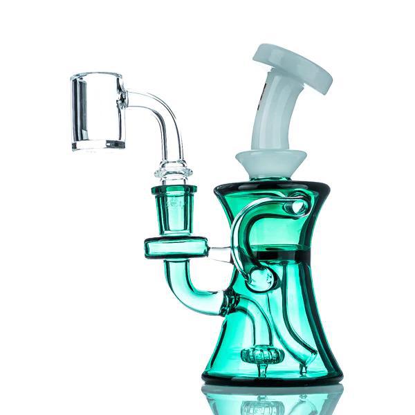 MK100 Glass Mini Flow Recycler Rig - 6"