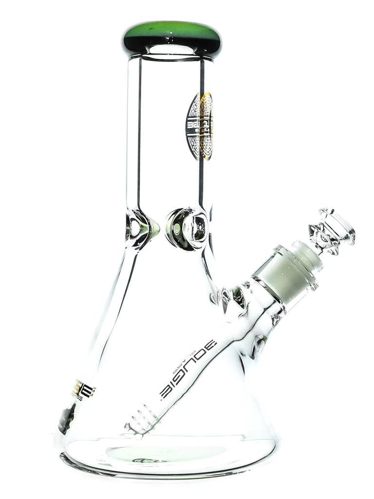 Bougie Glass - Thick Short Beaker w/ Color Accents ( 10" )