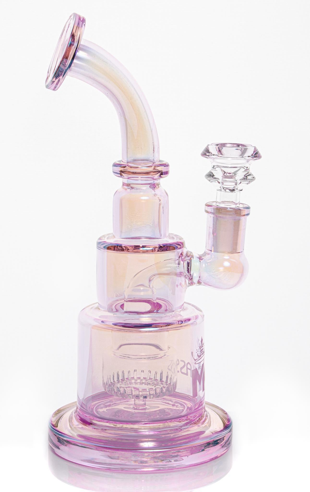 MK100 Glass Limited Edition Electroplated Cake Water Pipe - 9"