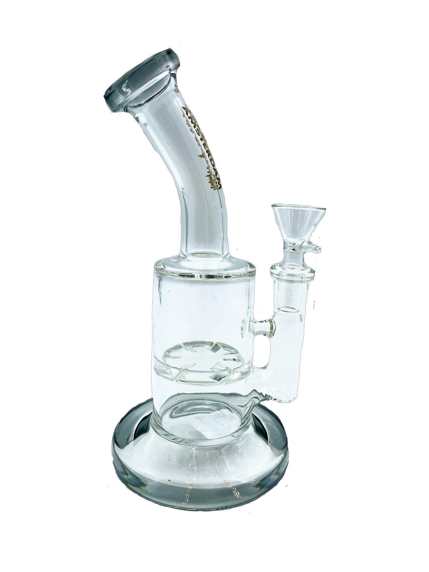 Amsterdam Glass Bent Turbine Water Pipe - 8"