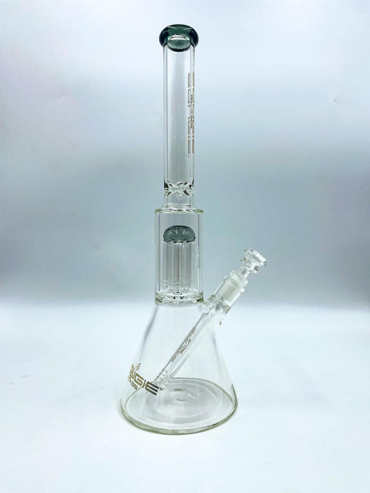 Bougie Glass - Tree Perc Beaker Water Pipe w/ Thin Neck ( 16" )