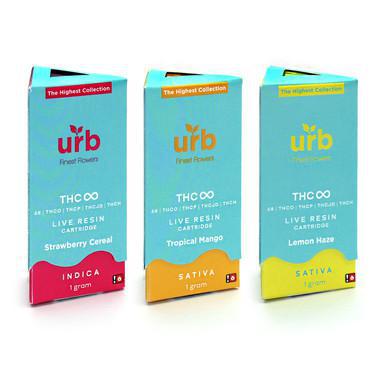 Urb THC Infinity Live Resin Cartridge - 1g ( Delta 8, THC-O, THC-P, THC-JD, THC-H )