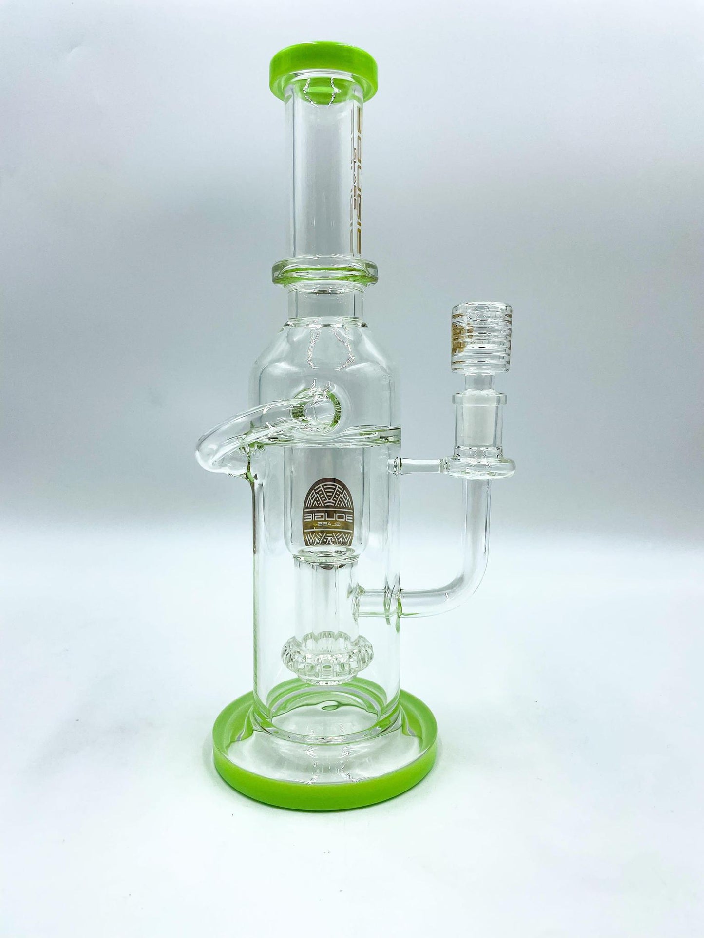 Bougie Glass - Coil Perc Recycler Water Pipe ( 10.5" )