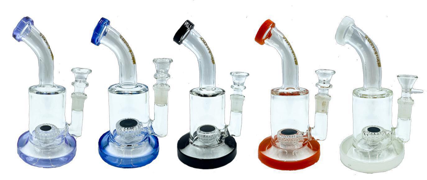 Amsterdam Glass Hanger w/ Can Perc Water Pipe - 7"