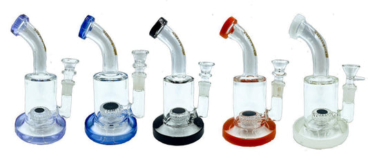 Amsterdam Glass Hanger w/ Can Perc Water Pipe - 7"