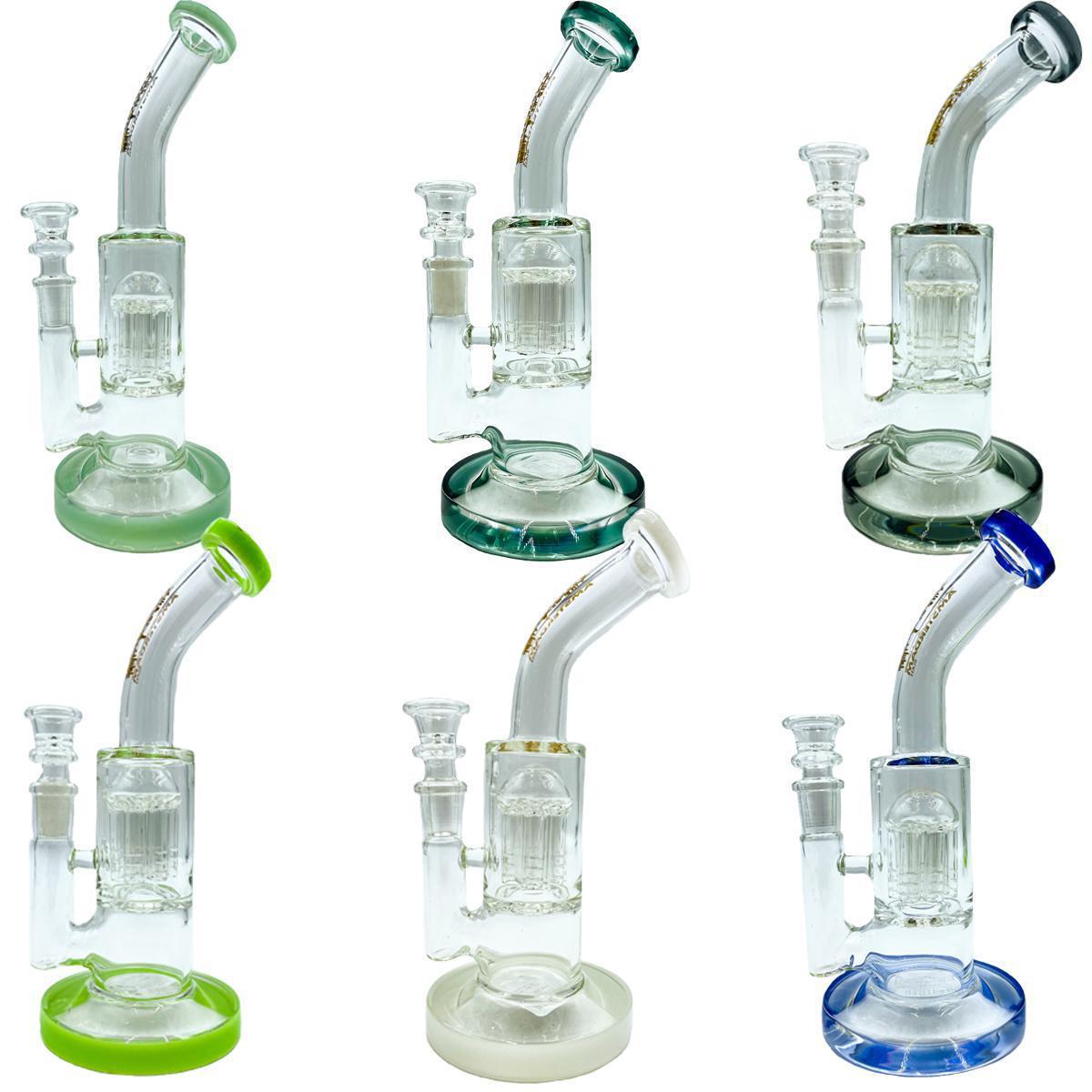 Amsterdam Glass Bent Tree Perc Water Pipe - 8"