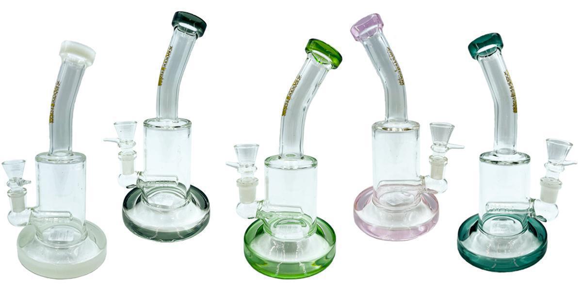 Amsterdam Glass Bent Inline Water Pipe - 8"