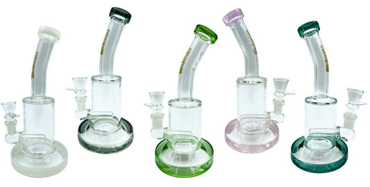 Amsterdam Glass Bent Inline Water Pipe - 8"
