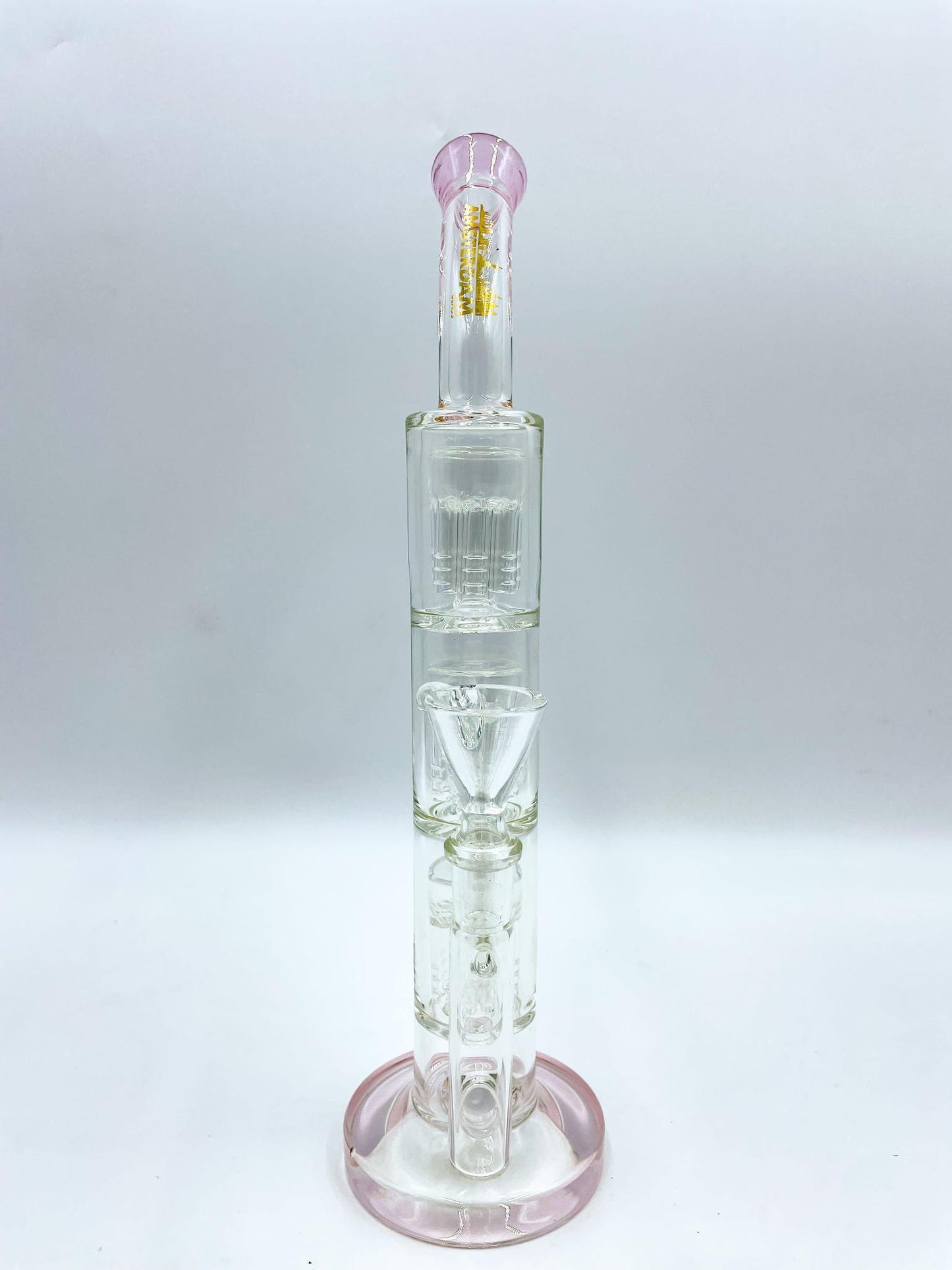 Amsterdam Glass Triple Tree Perc Water Pipe - 13"