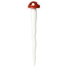 Toadstool Mushroom Twisted Glass Dab Tool - 5"