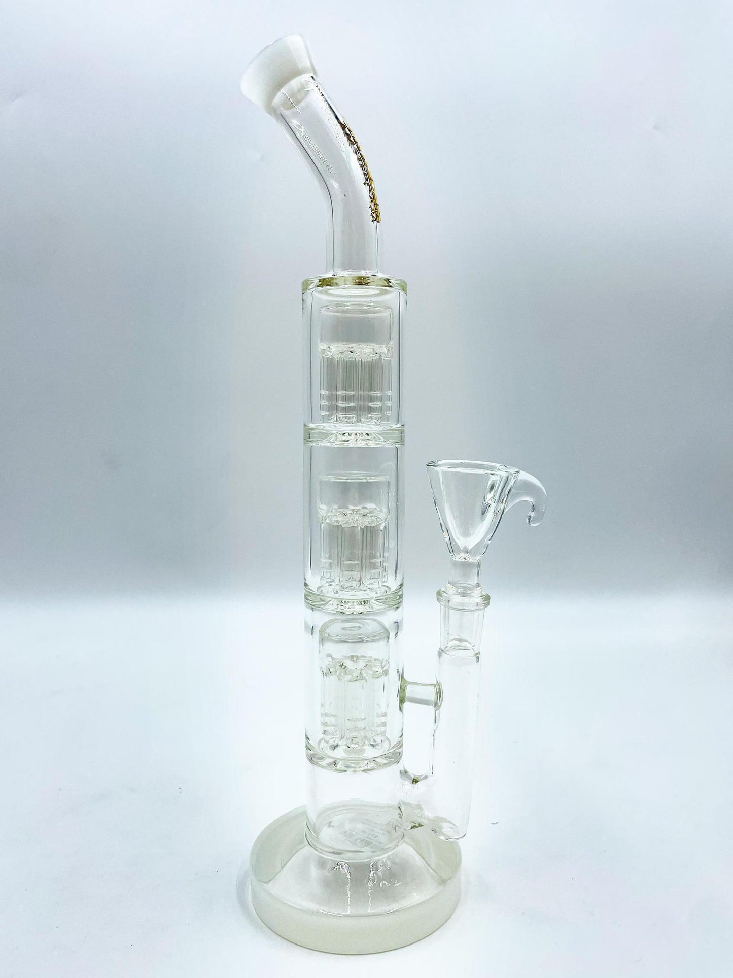 Amsterdam Glass Triple Tree Perc Water Pipe - 13"