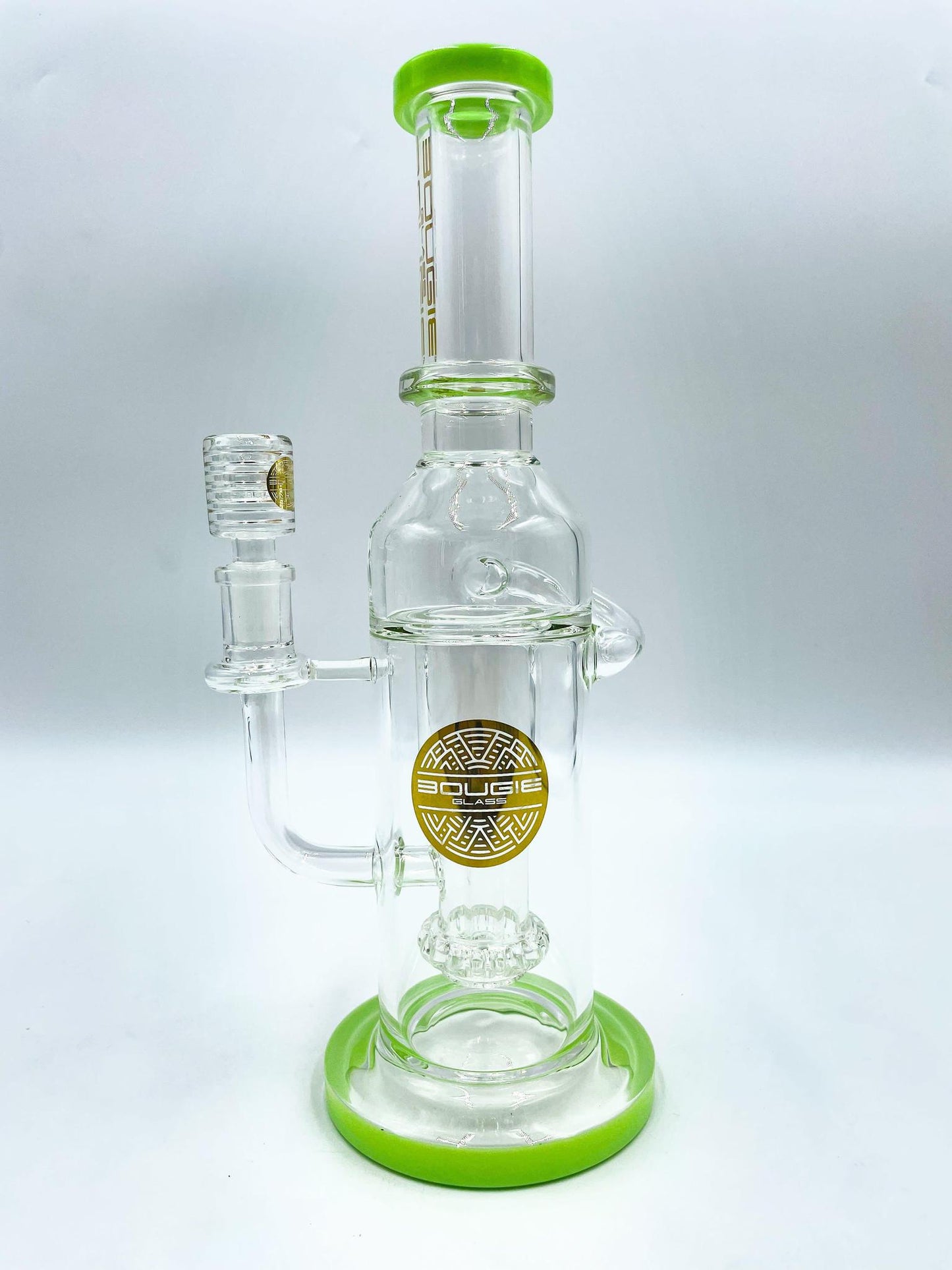 Bougie Glass - Coil Perc Recycler Water Pipe ( 10.5" )