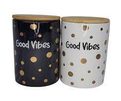 Good Vibes Luxury Ceramic Canister