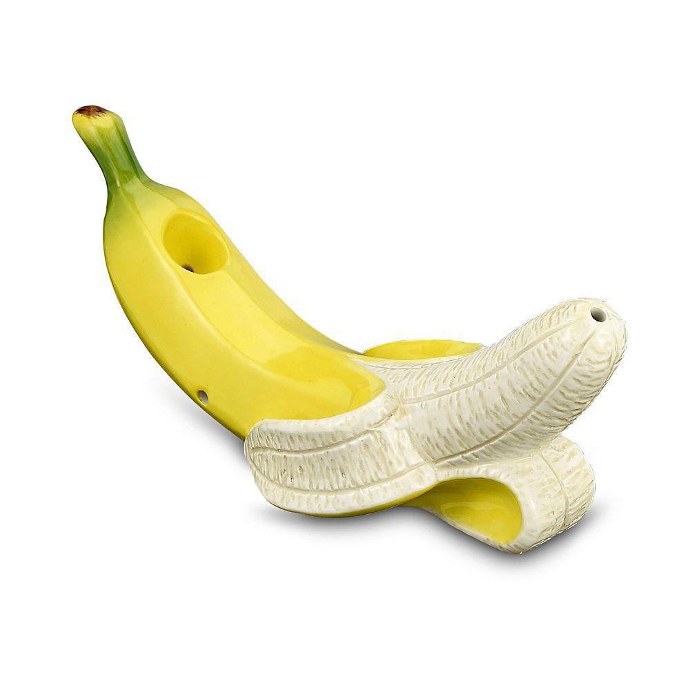 Ceramic Banana Pipe - 8.5"
