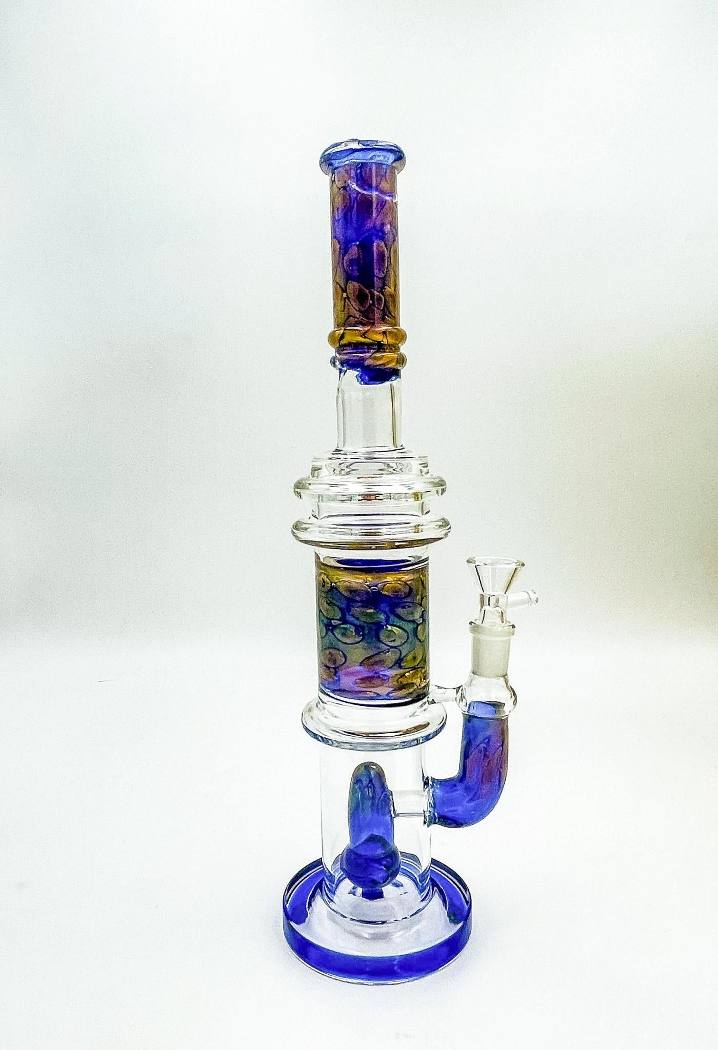 Dichroic Rocket Perc Water Pipe - 13"