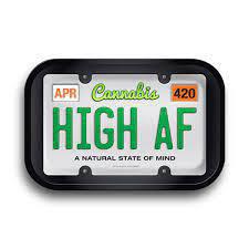 Hemp License Plate Rolling Tray - 11.25"x7.25"