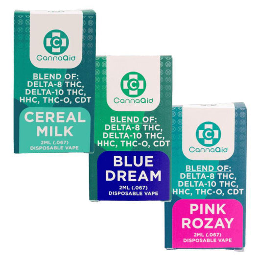 CannaAid Blend Disposable Vape - 2ml (Delta 8 + Delta 10 + HHC + THC-O + CDT)