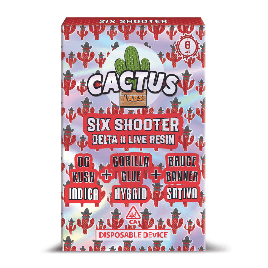 Cactus Labs Six Shooter Disposable - 6g (Live Resin Delta 11)