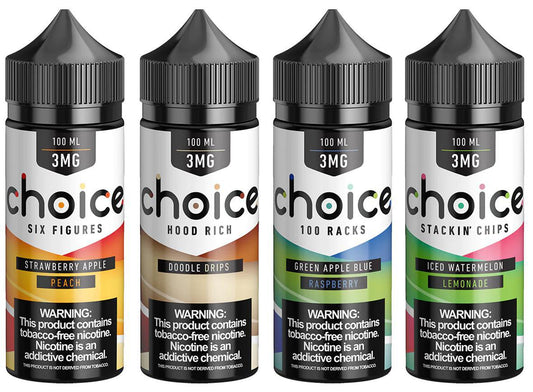 Choice Tobacco Free Nicotine Vape Juice - 100ml