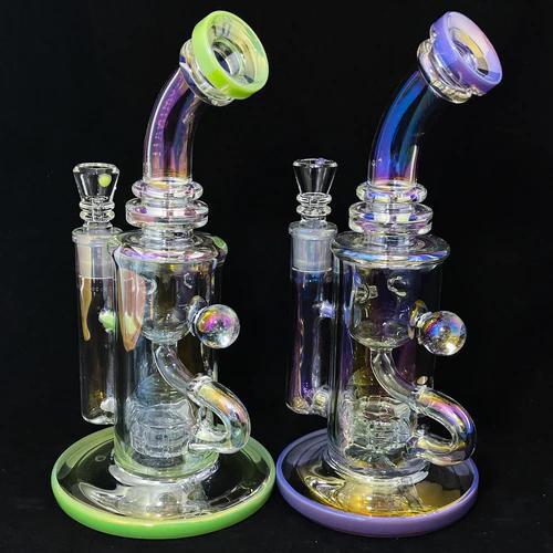 Illuminati Glass Refined Recycler Water Pipe - 7.5"