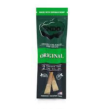 Endo Pre-Rolled Hemp Wraps w/ Wood Tip - 2pk