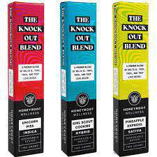 Honeyroot Wellness Knockout Blend ( D8, THC-H, THC-JD, THC-P ) Live Resin Disposable