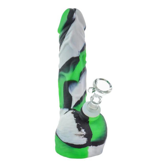 Dick & Balls Silicone Water Pipe - 8"