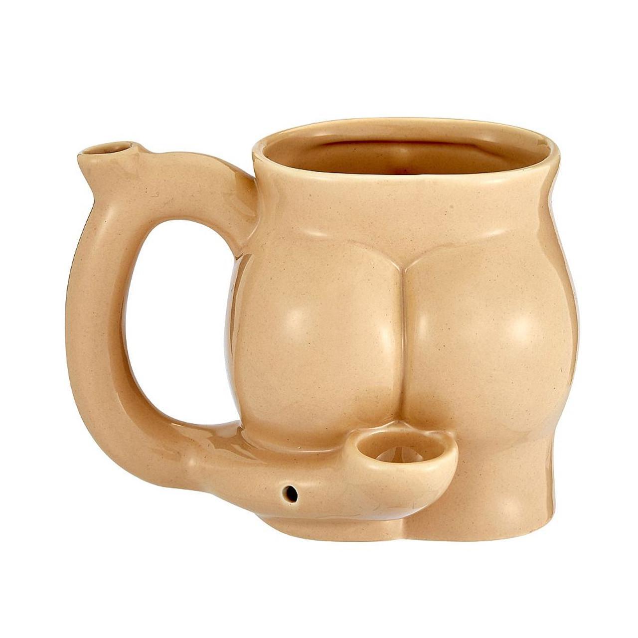 Ceramic Butt Mug Pipe - 4"