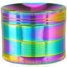 Iridescent Rainbow Tobacco Grinder 4pc - 61mm