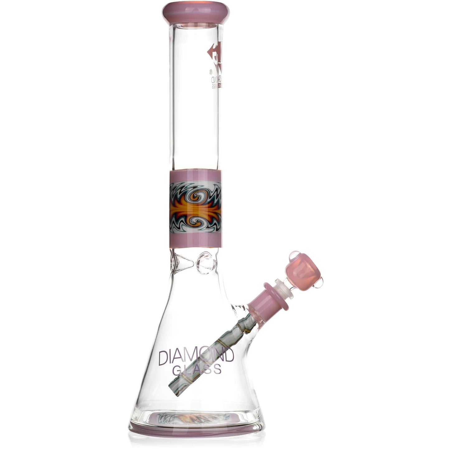 Diamond Glass - Wag Water Pipe (16")