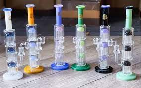 Illuminati Glass Two Toned Showerhead to Tree Perc Water Pipe - 12"