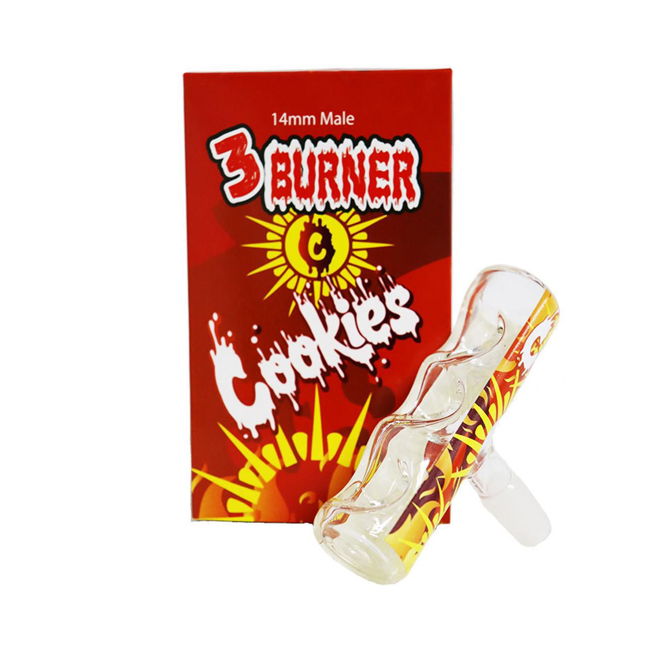 Cookies 3 Burner Glass Bowl - 14mm Male