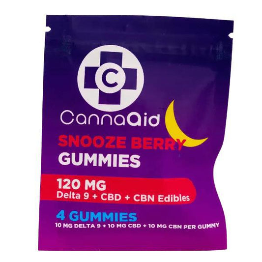 CannaAid Snooze Berry Gummies - 120mg (Delta 9 + CBD + CBN)