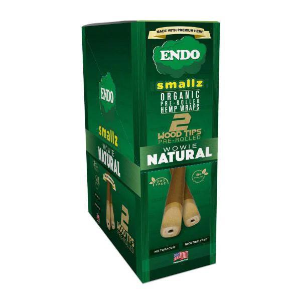 Endo Smallz Pre-Rolled Hemp Wraps w/ Wood Tip - 2pk