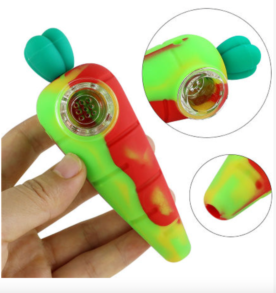 Silicone Carrot Hand Pipe