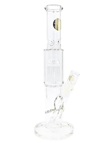 Bougie Glass - Straight Tube Water Pipe w/ Tree Perc ( 15" )