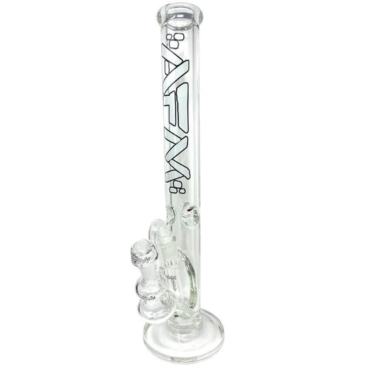 AFM Glass Thick Straight Beaker + Dry Ash Catcher Combo Water Pipe - 18”