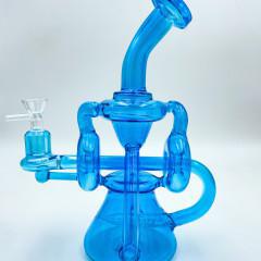 Star Wing Neon Inline Double Donut Recycler - 11"