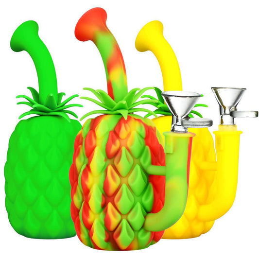 Silicone Pineapple Water Pipe - 7"